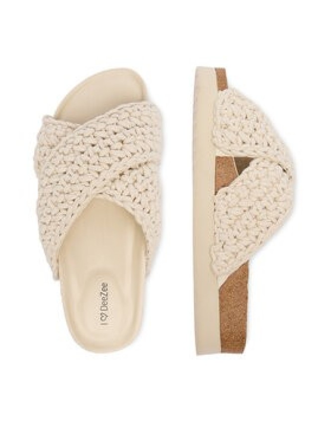 DeeZee Klapki MXCR-211 Écru