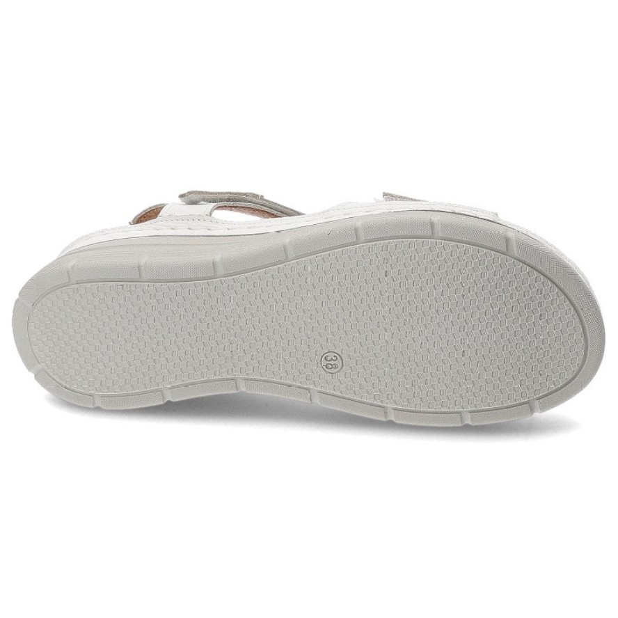 Białe Sandały Armodo Modne Obuwie Damskie