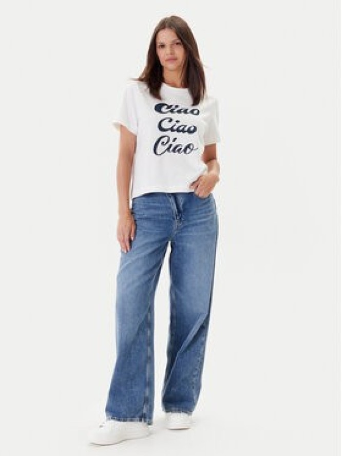 Vero Moda T-Shirt Sonna 10327143 Biały Regular Fit