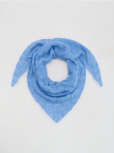 Chusta z wełną i moherem - jasnoniebieski