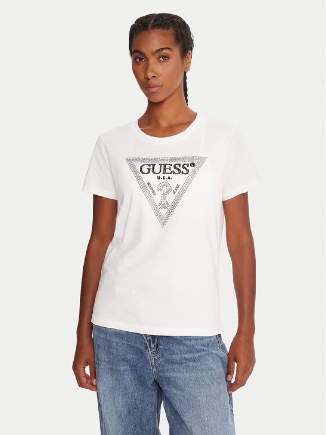 Guess T-Shirt W5BI18 I3Z14 Biały Regular Fit