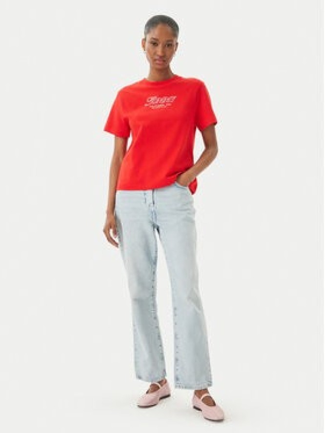 Tommy Hilfiger T-Shirt Logo Interlock WW0WW48707 Czerwony Regular Fit