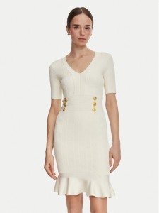 Marciano Guess Sukienka dzianinowa G6YK18 Z1012 Kremowy Slim Fit