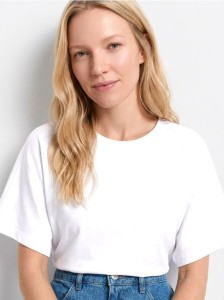 T-shirt z modalem - złamana biel