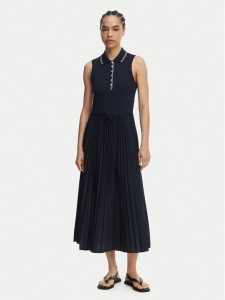 Tommy Hilfiger Sukienka codzienna 1985 Pleated WW0WW49621 Granatowy Regular Fit
