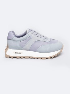 Sneakersy damskie ze skóry naturalnej niebieskie RR274899 401