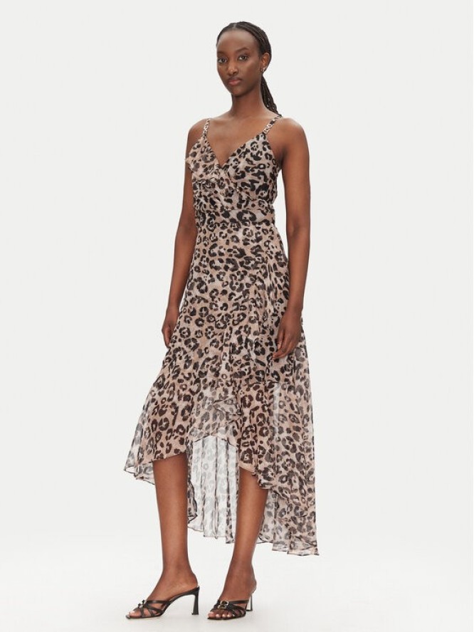 Morgan Sukienka letnia 251-RDOLS Beżowy Regular Fit