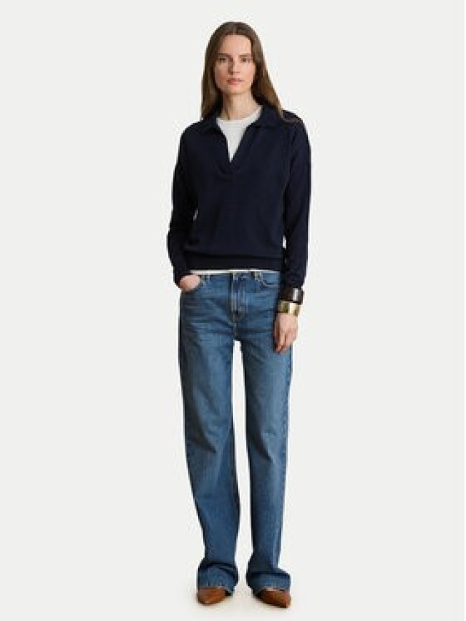 LAUREN RALPH LAUREN Sweter 200P14056003 Granatowy Regular Fit