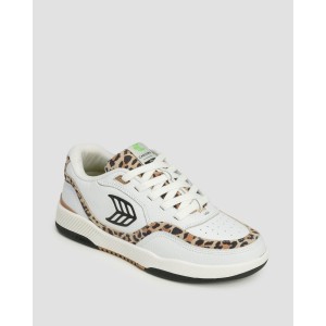 Sneakersy skórzane Cariuma Uba White Leather Leopard Print Suede Black