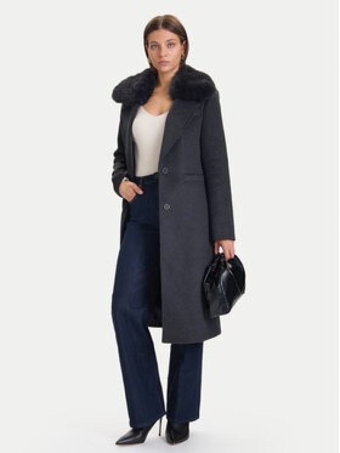 Guess Płaszcz wełniany W5BL19 W2642 Szary Regular Fit