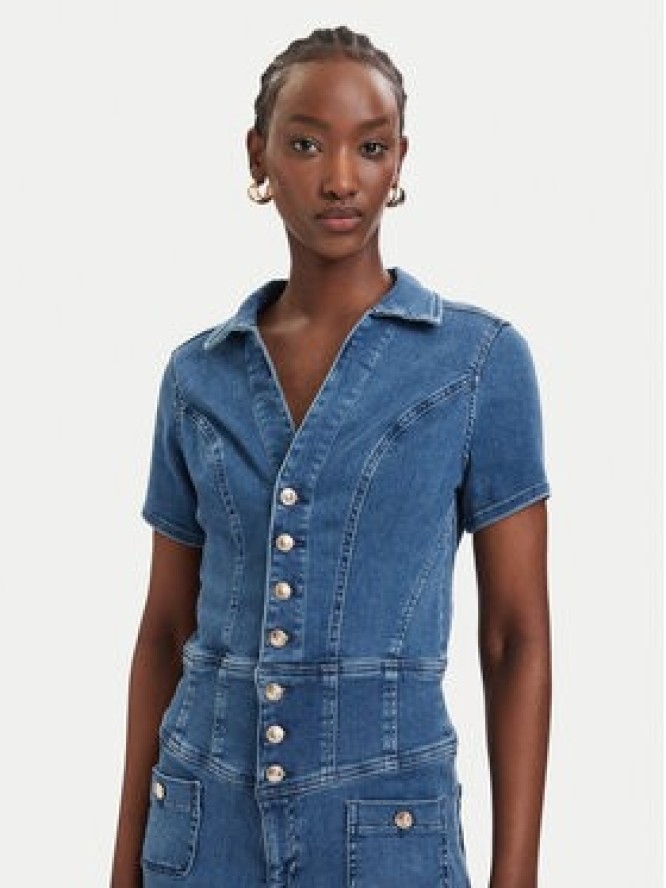Guess Kombinezon W6GKA8 D1103 Niebieski Regular Fit