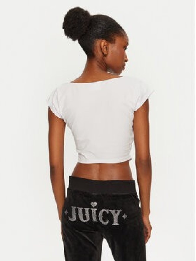 Juicy Couture Bluzka Regal JCBCT224831 Biały Slim Fit