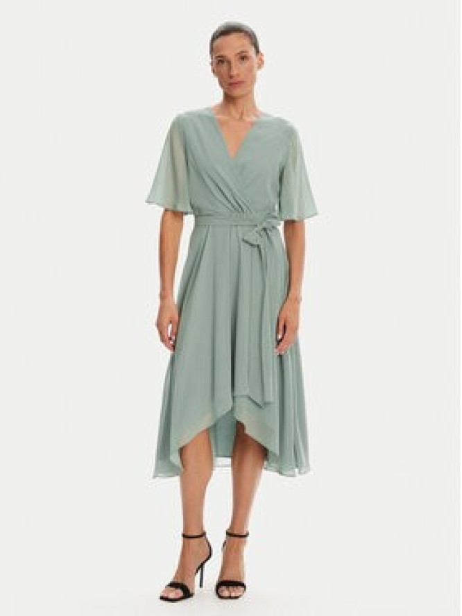 Swing Sukienka koktajlowa 5AI10200 Zielony Regular Fit