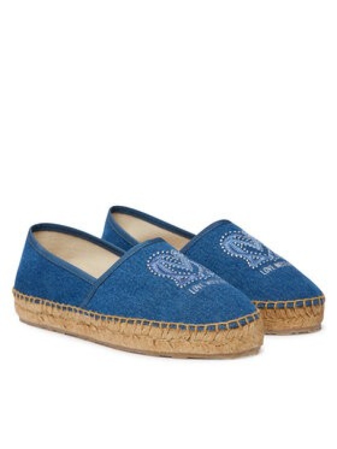 LOVE MOSCHINO Espadryle JA10532G0OJO5700 Niebieski