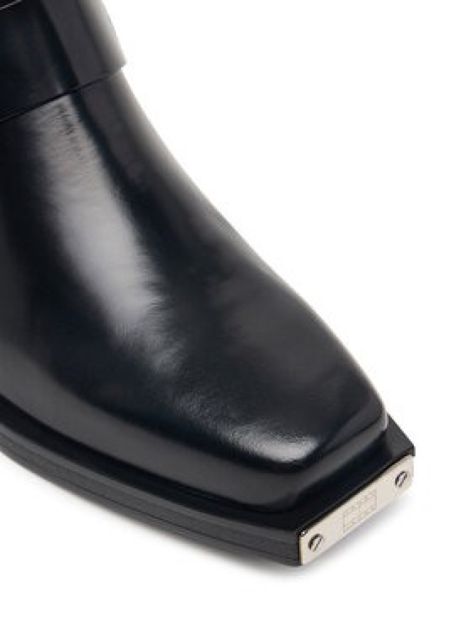 Tommy Jeans Botki Tjw Buckle Leather Cowboy Boots EN0EN03143 Czarny