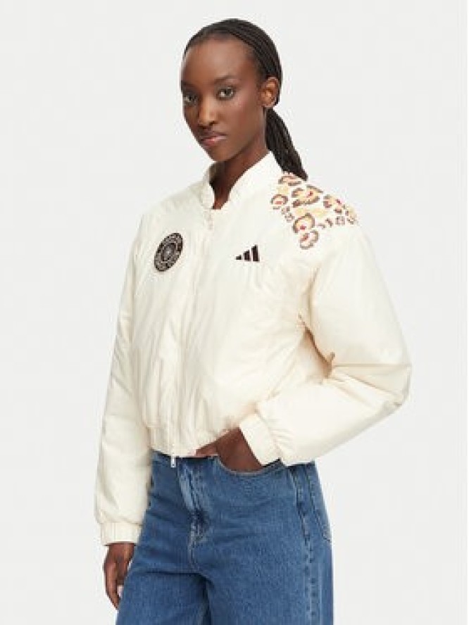 adidas Kurtka bomber X Farm Rio Bomber KR0283 Kremowy Regular Fit