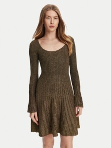 STAUD Sukienka dzianinowa Raquel R25R2116LX Zielony Slim Fit