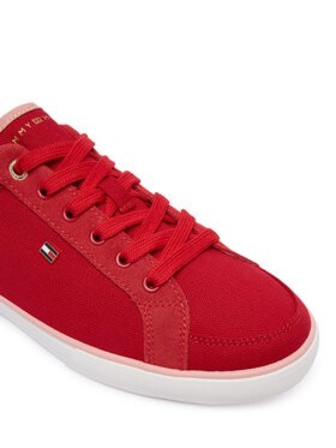 Tommy Hilfiger Tenisówki Th Low Vulc FW0FW09390 Czerwony