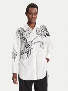 Desigual Koszula Byn Lacroix 25WWCW07 Biały Loose Fit