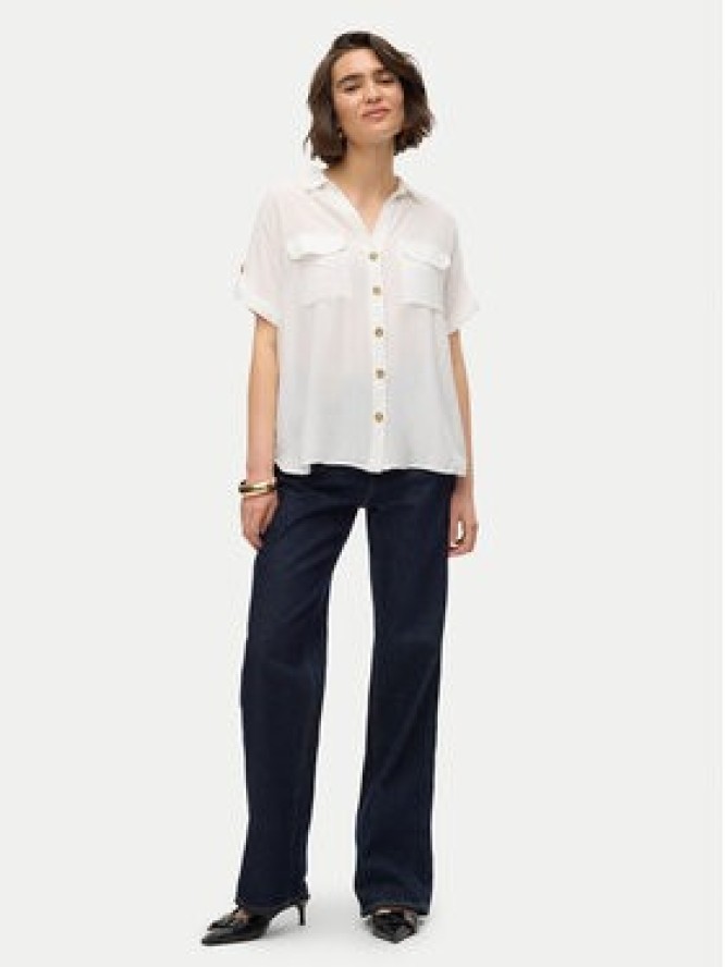 Vero Moda Koszula Bumpy 10310139 Biały Regular Fit