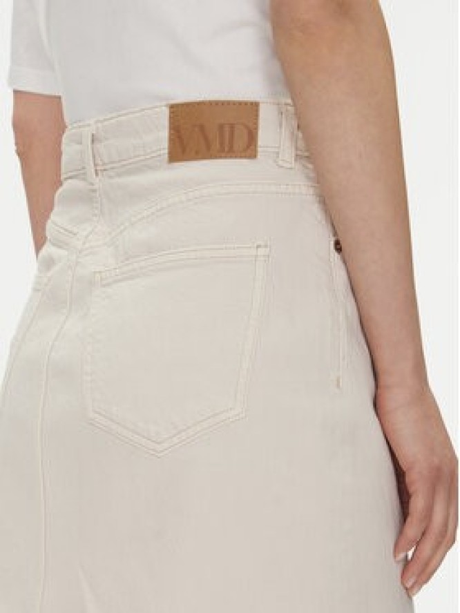 Vero Moda Spódnica jeansowa Tessa 10301536 Écru Regular Fit
