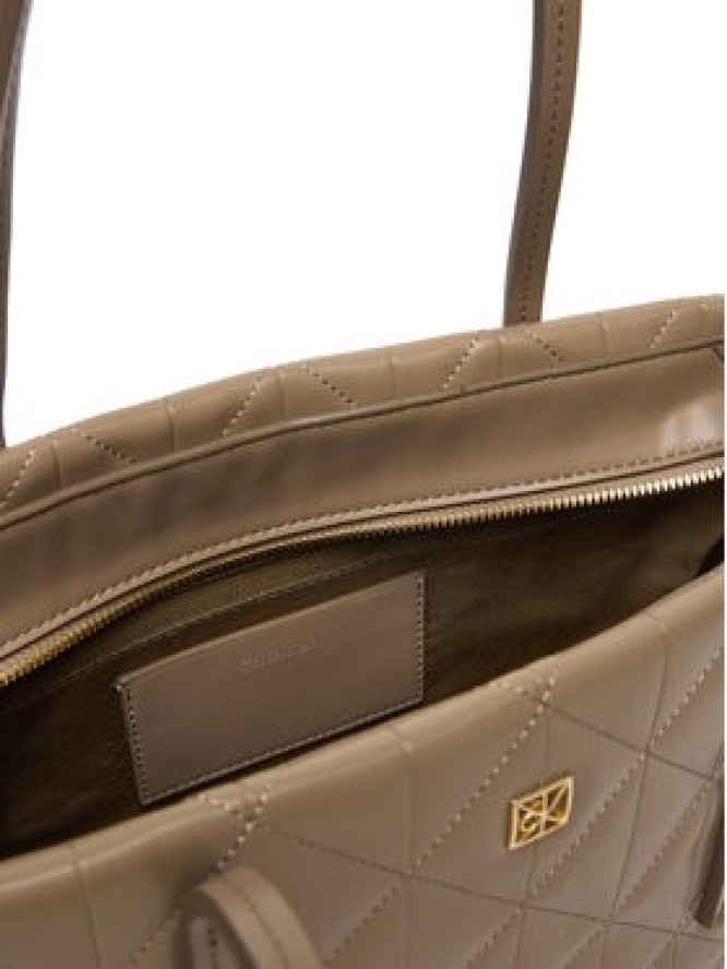 Calvin Klein Torebka Quilted Small Tote LV04F3325G Beżowy