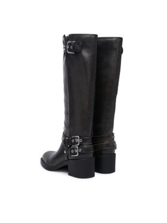Guess Kozaki FLTMAT LEA11 Czarny