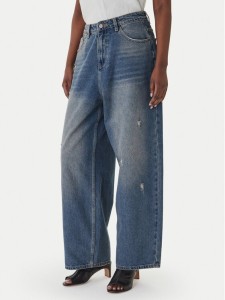 Eleh Jeansy EL098 Niebieski Wide Leg