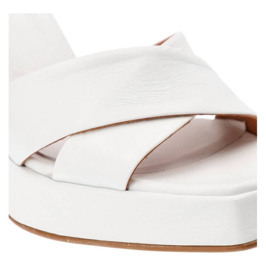 Białe Sandały Venezia Stylowe Skórzane Obuwie