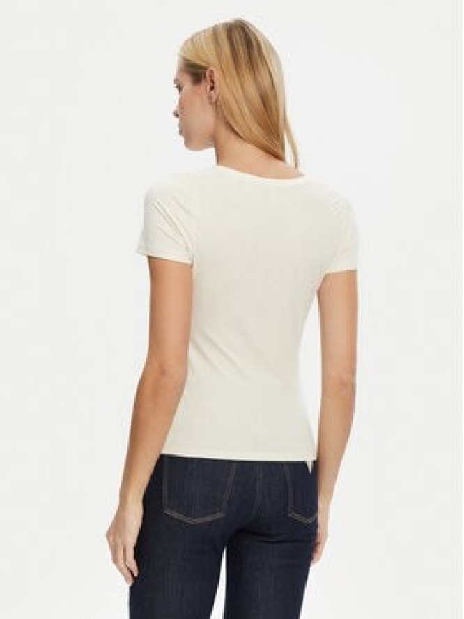 Guess T-Shirt O5RI02 KBBU1 Beżowy Regular Fit