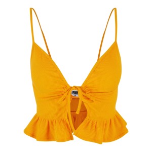 Damski podkoszulek z wytłaczaną falbaną piqué Urban Classics