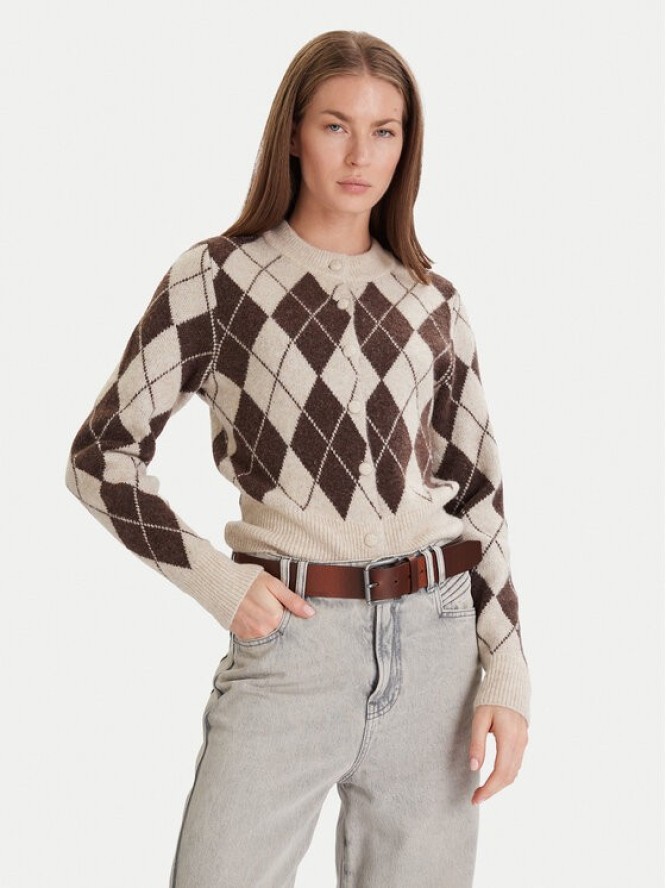 Vero Moda Kardigan Halo 10342792 Brązowy Regular Fit