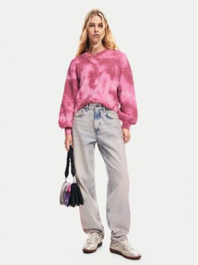Desigual Sweter Victoria 24WWJF17 Różowy Relaxed Fit