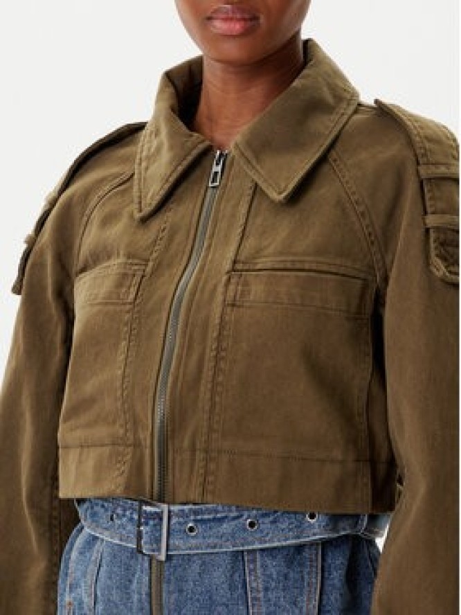 Desigual Kurtka jeansowa Tropez 25WWEW54 Zielony Regular Fit