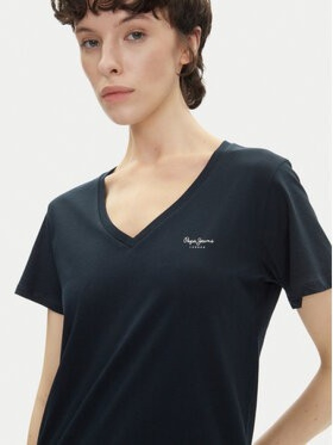 Pepe Jeans T-Shirt Macy PL506051 Granatowy Regular Fit