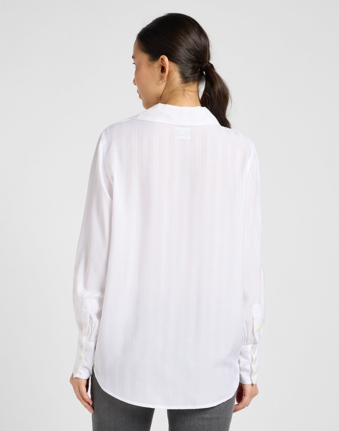 DAMSKA KOSZULA LEE BALLOON SLEEVE SHIRT BRIGHT WHITE 112371015