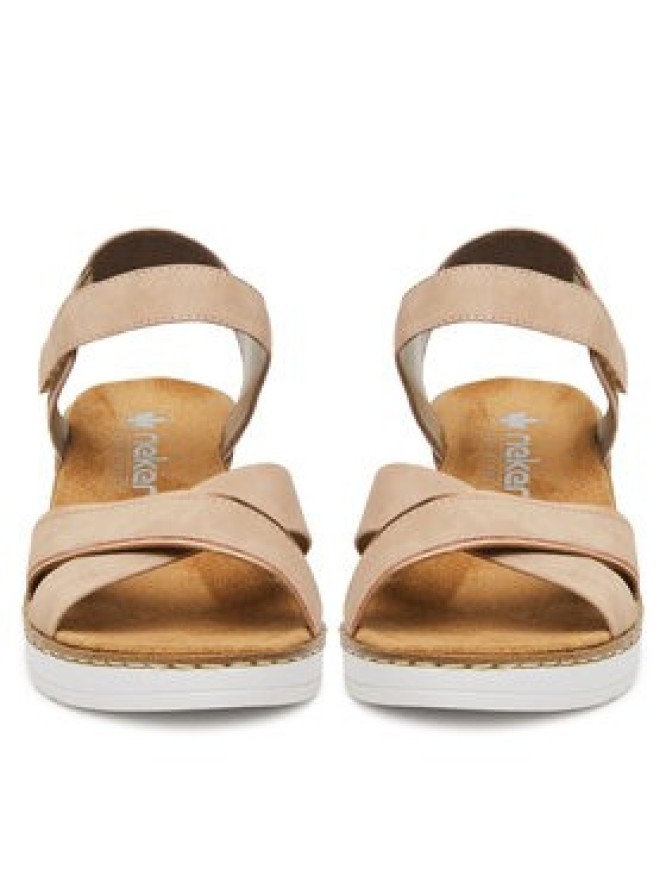 Rieker Sandały V38G9-31 Różowy