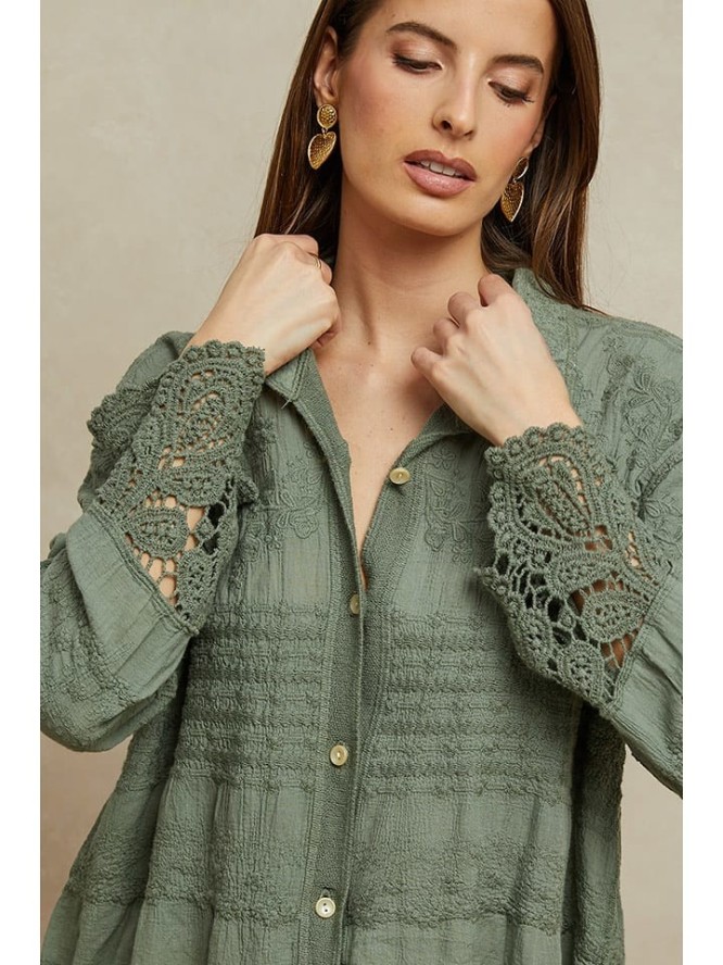 Plume Bluzka "Cheor" w kolorze khaki rozmiar: S