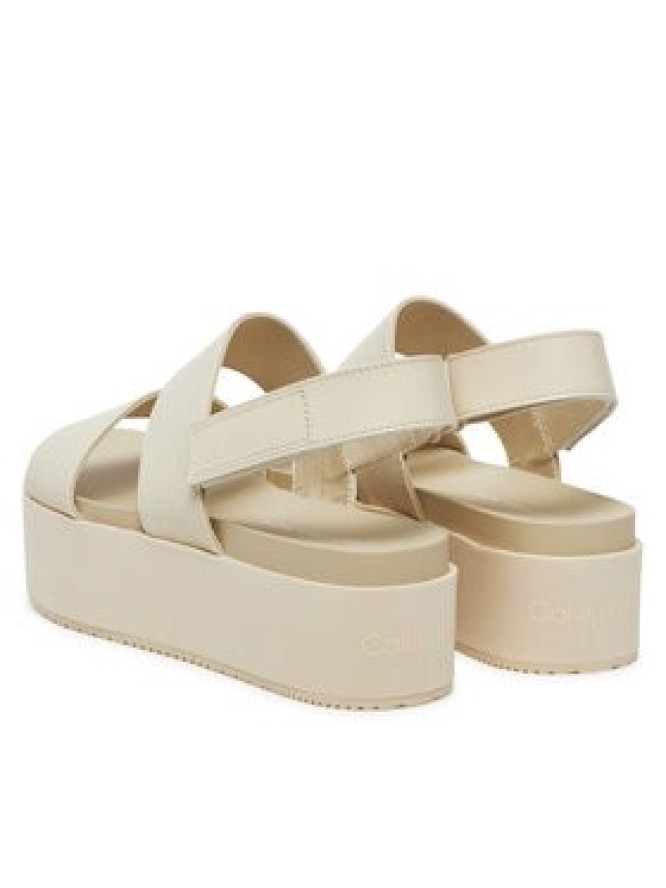 Calvin Klein Jeans Sandały Flatform Sandal Sling In YW0YW01788 Écru
