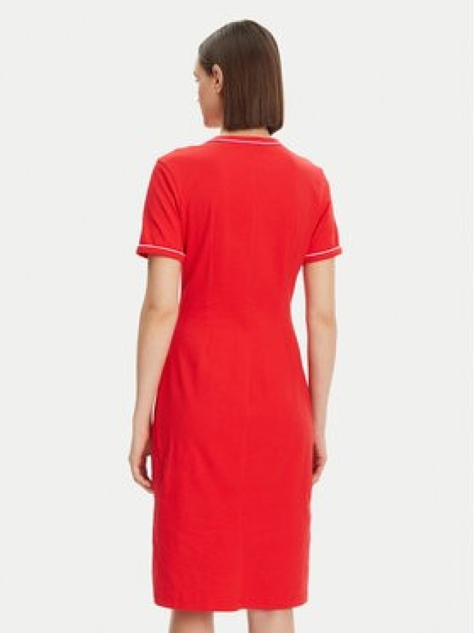 Lacoste Sukienka codzienna EF9988 Czerwony Slim Fit