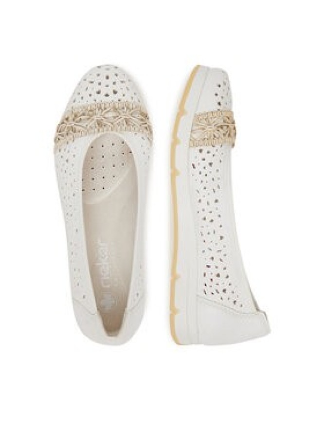 Rieker Baleriny CEO-L3062-80 Biały