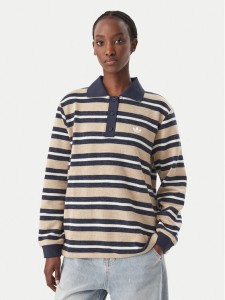 adidas Bluza Stripe Knitted Polo Top LG3946 Beżowy Regular Fit