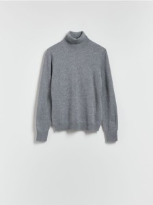 Sweter z wełny merino - szary