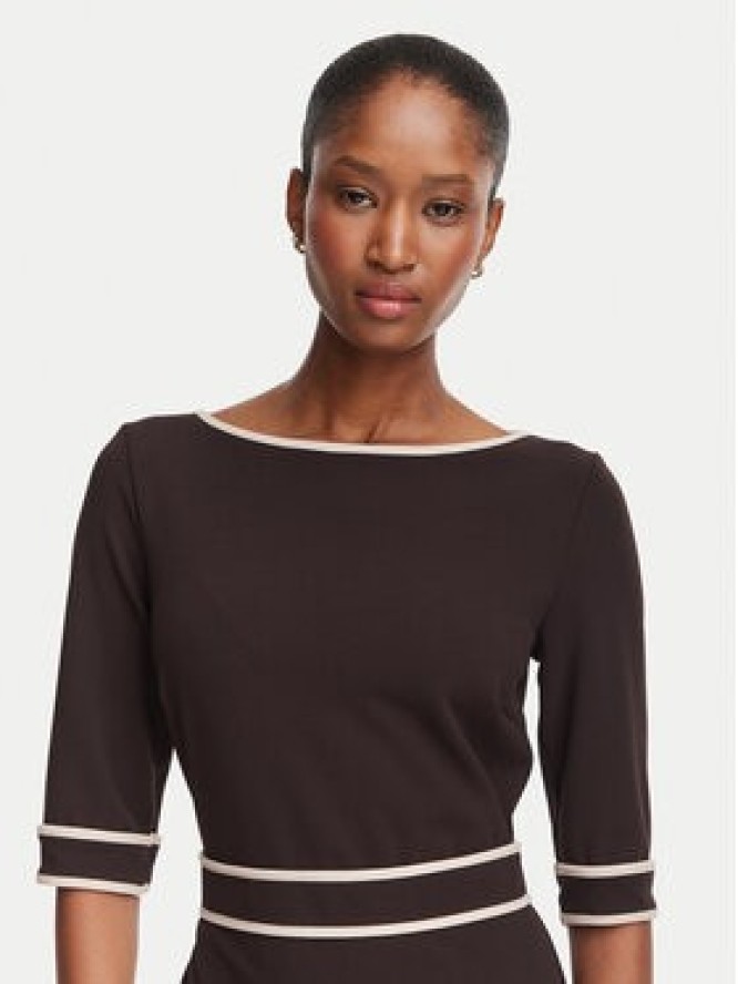 Rinascimento Sukienka koktajlowa CFC0131086003 Brązowy Slim Fit