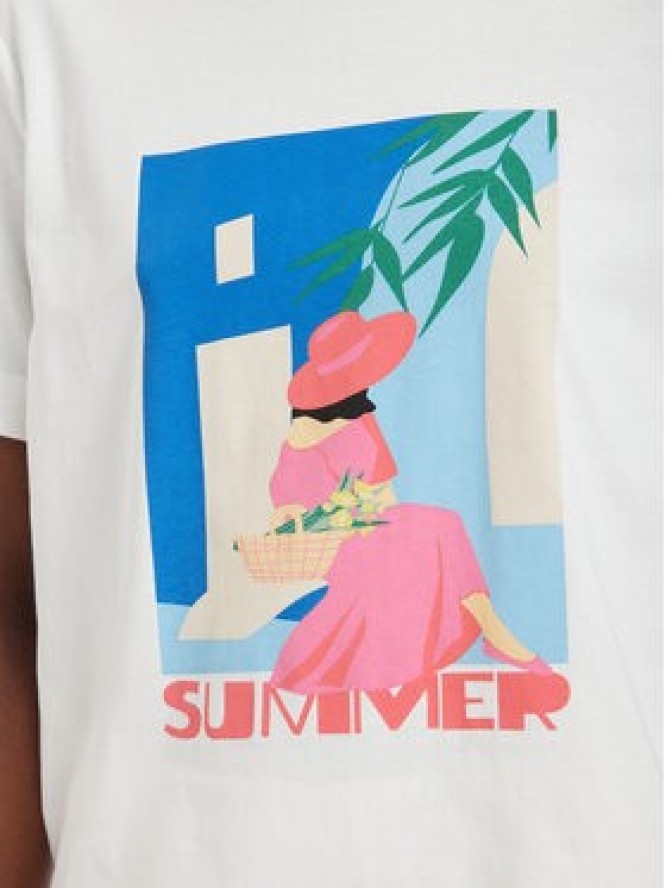 Vero Moda T-Shirt Salli Mette 10344804 Biały Regular Fit