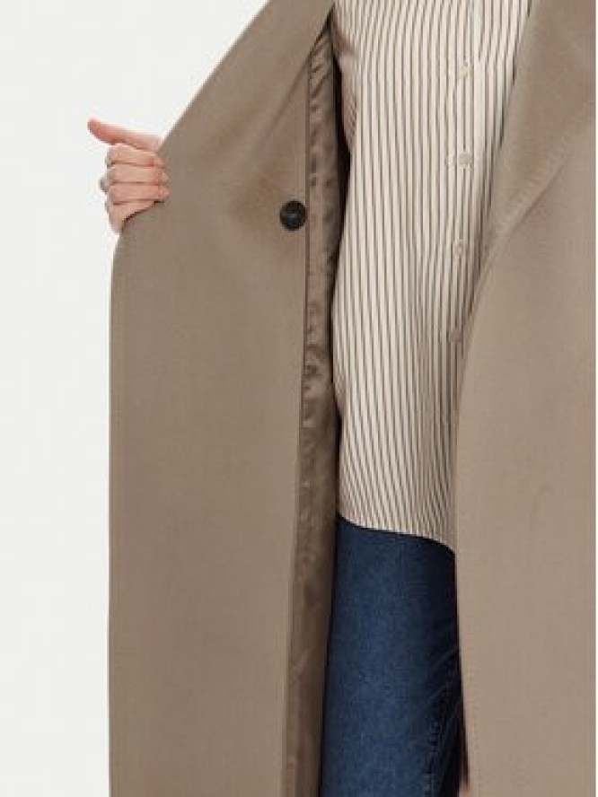 Weekend Max Mara Płaszcz wełniany Resina 2525016031 Brązowy Regular Fit