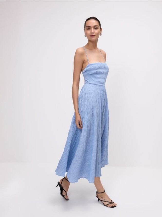 Sukienka midi - jasnoniebieski