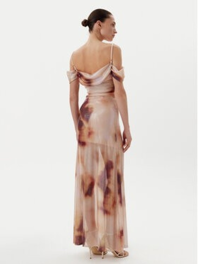 Eleh Sukienka wieczorowa ESS250125 Beżowy Regular Fit