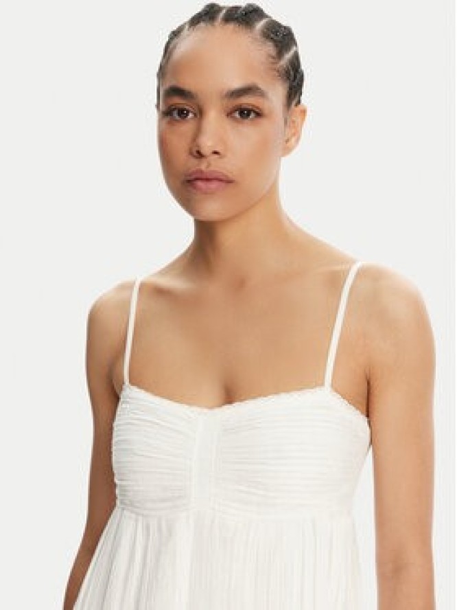 TWINSET Sukienka letnia 251LM2WDD Biały Regular Fit