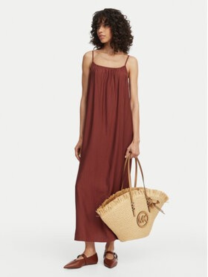 Vero Moda Sukienka letnia Vira 10340738 Brązowy Relaxed Fit